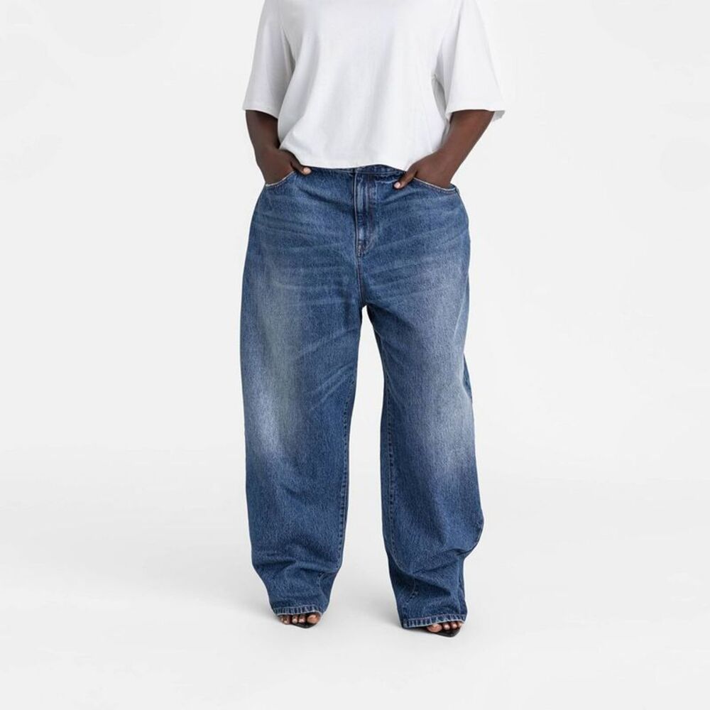 Kbb By Kahlana Women'S Mid-Rise Wide Leg 'The Kahlana Jean' - Dark Wash 18